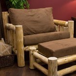 Cedar Chairs and Ottomans