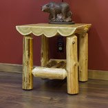 Cedar Log End Tables