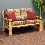Cedar Log Loveseats
