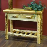 Cedar Log Sofa Tables