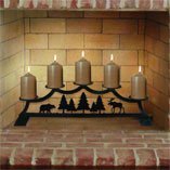 Iron Fireplace Candle Holder