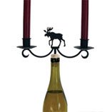 Iron Wine Bottle Candelabra