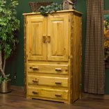 Pine Log Armoires