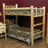 Pine Log Bunk Beds Pine Log Bunk Beds