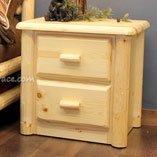 Pine Log Nightstands