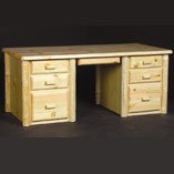 Pine Log Desks